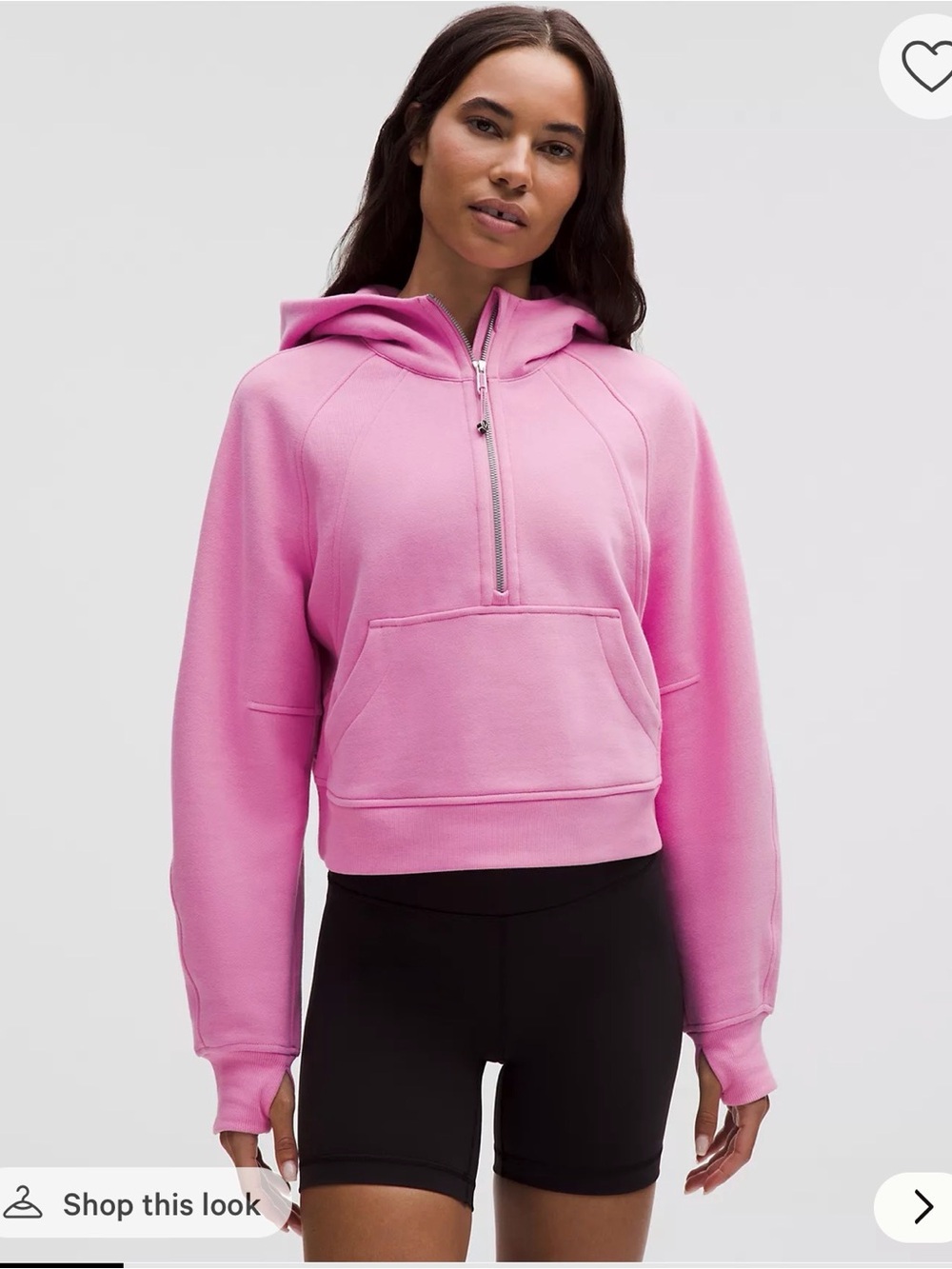 Pink Frosting Half-Zip Hoodie Sweatshirt